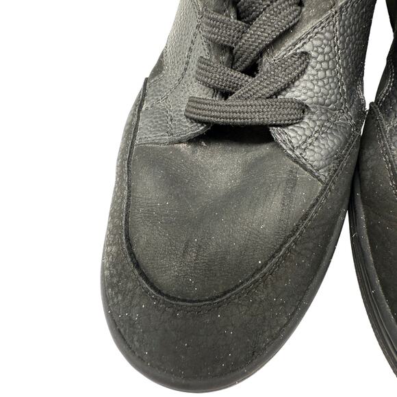 Louis Vuitton Leather Suede Monogram Cliff Top Wedge Sneaker Black Size 40 - Picture 12 of 13